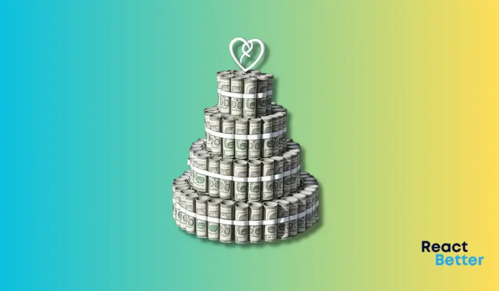 dollar bills wedding cake