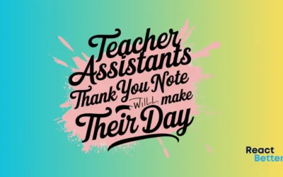 20 Teacher Assistants Thank You Note That Will Make Their Day