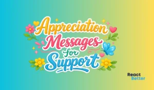 Appreciation Messages for Support