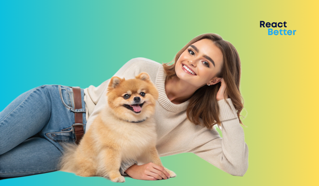 dog owner with her dog