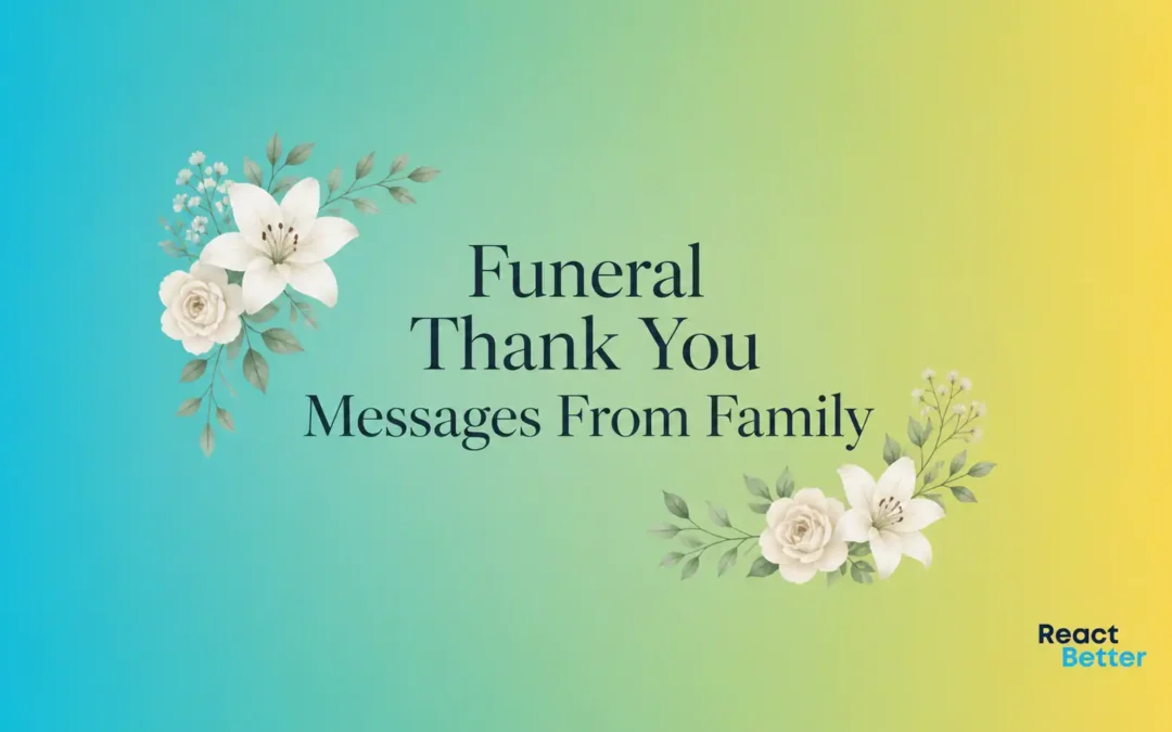 Funeral Thank You Messages From Family