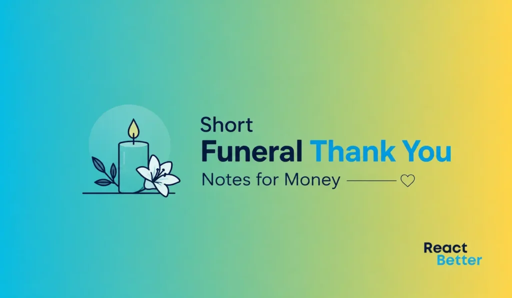 Short Funeral Thank You Notes for Money