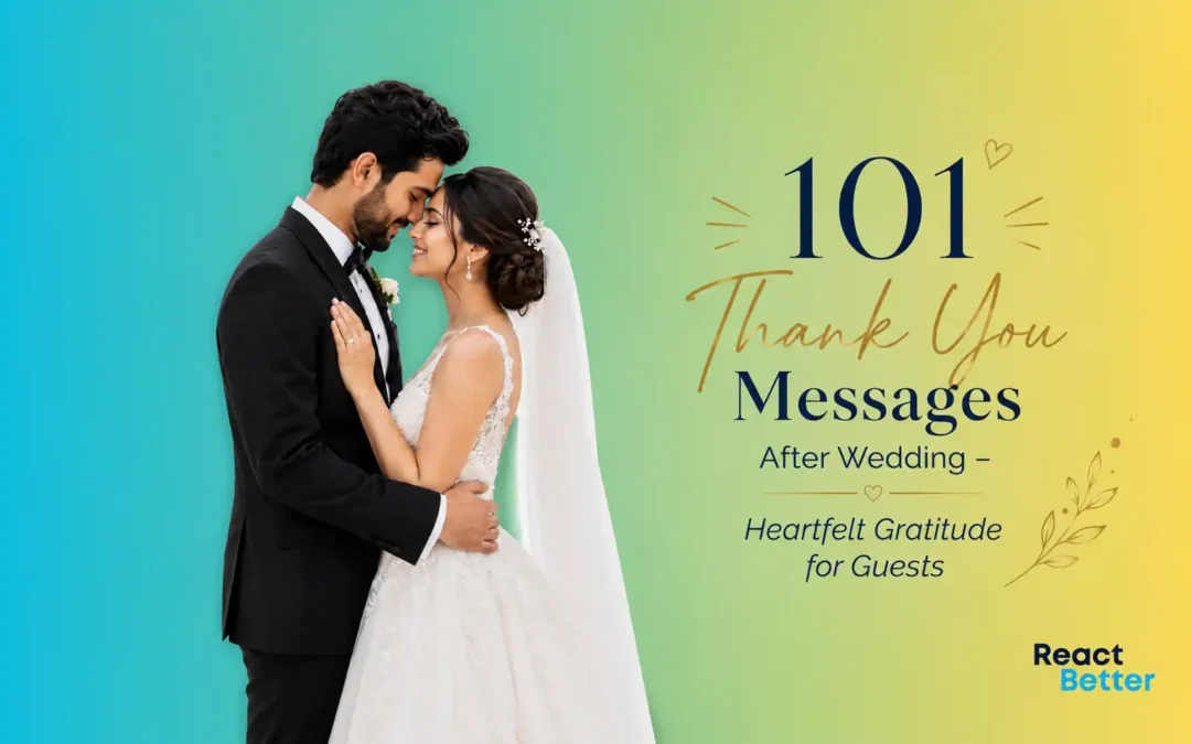 Thank You Messages After Wedding