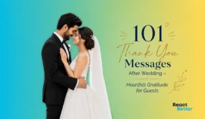 Thank You Messages After Wedding
