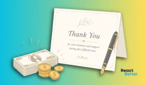 funeral thank you notes for money