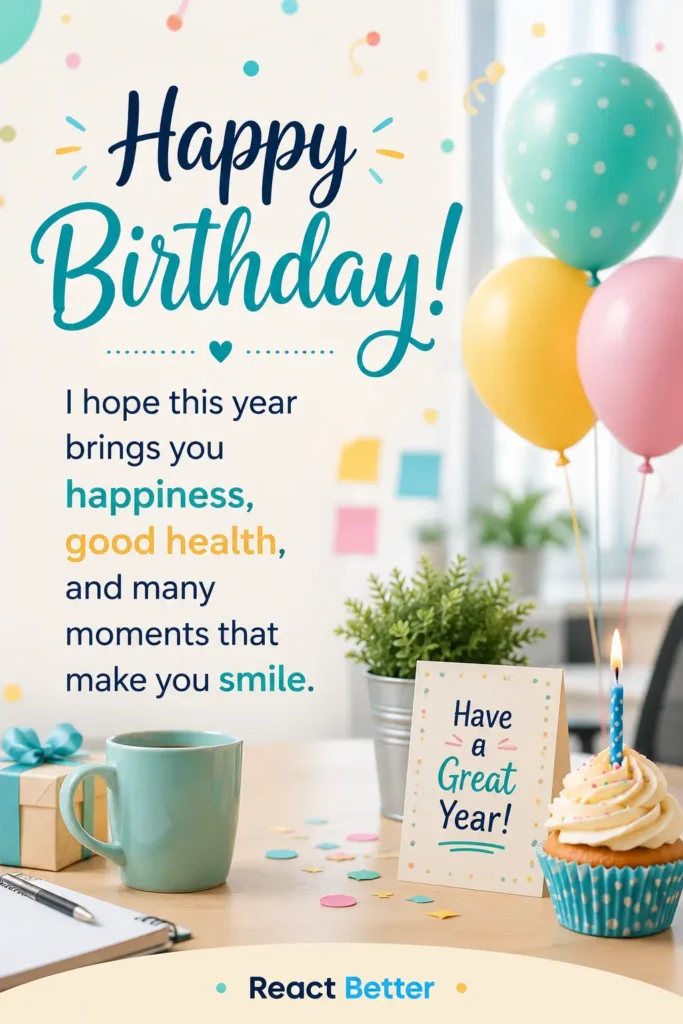 Happy Birthday wish to coworker